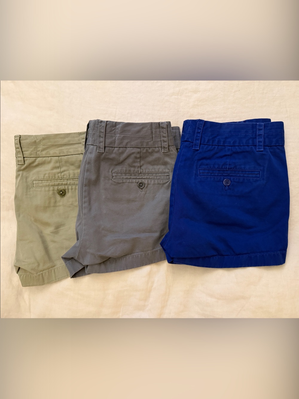 J. Crew Women’s Chino Pants Lot of 3 prs - Olive, Gray, Royal Blue size 4